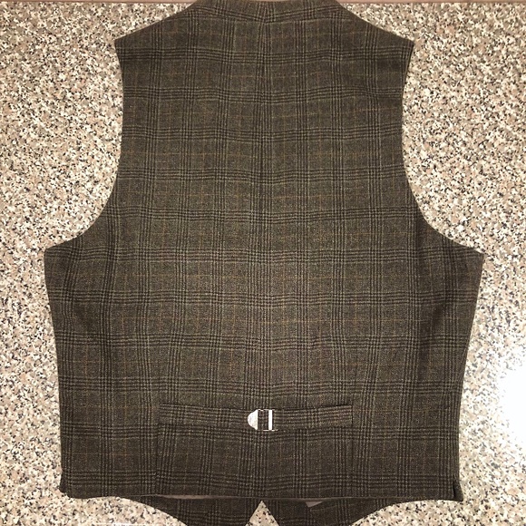 BANANA REPUBLIC Heritage Collection Wool Plaid Vest New No Tags 38R - Picture 9 of 15
